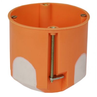 E4000 ,  Puszka do pustych ścian O60mm,z membranami przebiciowymi 25mm, głęboka, pomarańczowy (83193008)